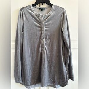Lauren Ralph Lauren Long Sleeve Velvet Tunic